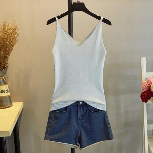 2021 new bling shinning halter for tank v neck summer knitting camis underwear women casual streetwear cloth oz7f, White
2021 new bling shinning halter for tank v neck summer knitting camis underwear women casual streetwear cloth oz7f, White