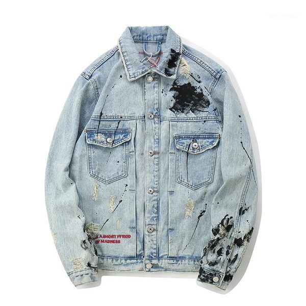 men's jackets mens denim patch deisgned light blue jean jacket scratched long sleeve printed street style outfits 1, Black;brown
men's jackets mens denim patch deisgned light blue jean jacket scratched long sleeve printed street style outfits 1, Black;brown