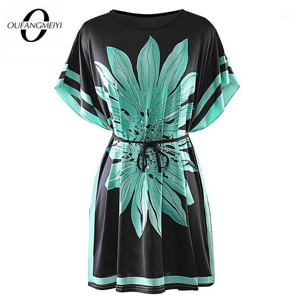 women casual loose o-neck t-shirt summer floral printed bohemia style beach tees e0131, White
women casual loose o-neck t-shirt summer floral printed bohemia style beach tees e0131, White