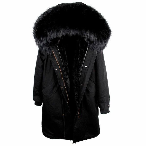 x-long parka real fur coat winter jacket women 2021 large size raccoon fur collar lined with faux parkas, Black
x-long parka real fur coat winter jacket women 2021 large size raccoon fur collar lined with faux parkas, Black