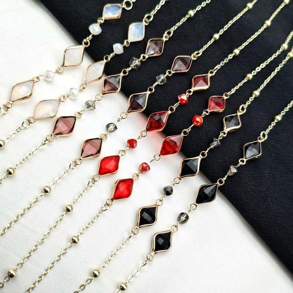 2021 geometric crystal neck chain glasses sunglasses mask chain lanyard luxury mask holder, Silver
2021 geometric crystal neck chain glasses sunglasses mask chain lanyard luxury mask holder, Silver