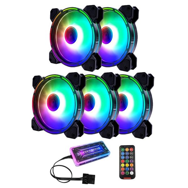 fans & coolings coolmoon rgb case fan, 12cm silent light emitting + standard controller computer fan cpu fan(5 pcs)
fans & coolings coolmoon rgb case fan, 12cm silent light emitting + standard controller computer fan cpu fan(5 pcs)