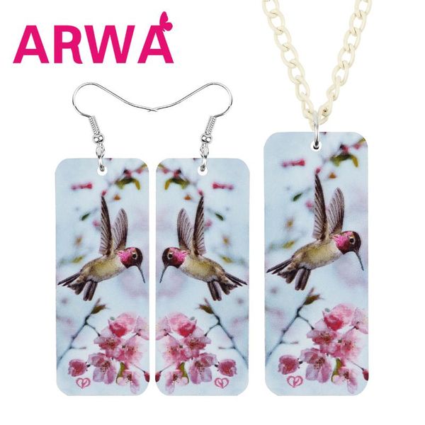 arwa acrylic rectangle flying hummingbird jewelry sets flower lovely animal necklace earrings for women girls kid gift jewellery, Silver
arwa acrylic rectangle flying hummingbird jewelry sets flower lovely animal necklace earrings for women girls kid gift jewellery, Silver