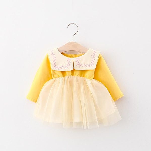 girl's dresses children's clothing 2021 autumn baby girl embroidery big lapel long-sleeved stitching dress little girls mesh princ, Red;yellow
girl's dresses children's clothing 2021 autumn baby girl embroidery big lapel long-sleeved stitching dress little girls mesh princ, Red;yellow