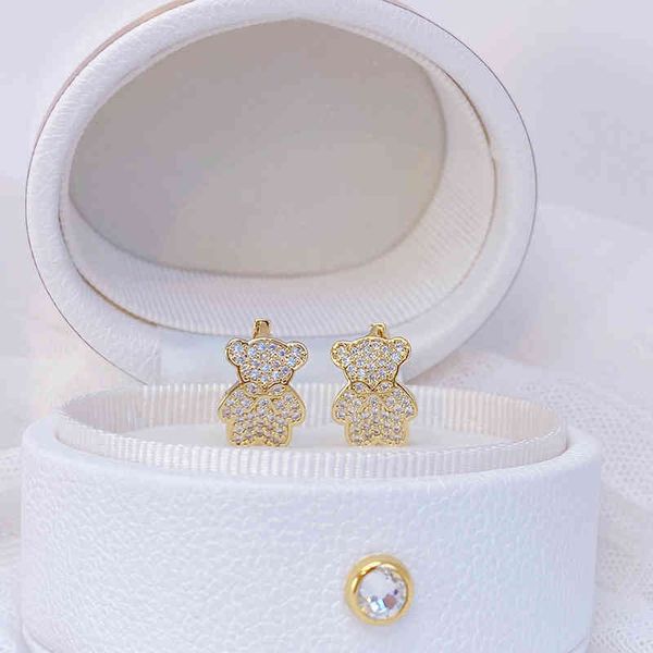 new design fashion jewelry 14k real gold plating aaa zircon bear small hoop earrings sweet girl women's daily all-match, Golden
new design fashion jewelry 14k real gold plating aaa zircon bear small hoop earrings sweet girl women's daily all-match, Golden