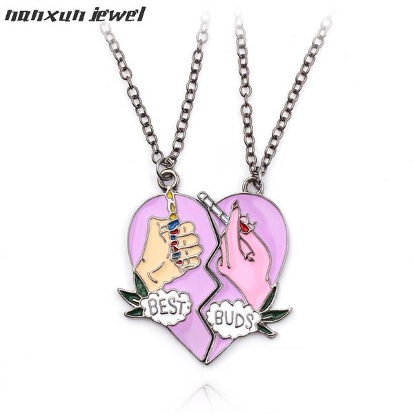 2pcs/set friend necklace cigarette & lighter heart puzzle pendant necklaces enamel buds chain for women friend jewelry, Silver
2pcs/set friend necklace cigarette & lighter heart puzzle pendant necklaces enamel buds chain for women friend jewelry, Silver