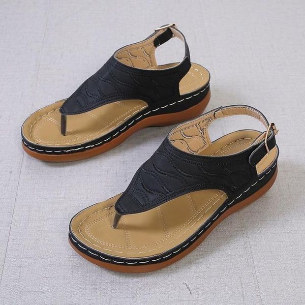 vip summer new embroidered sewing women's sandals large size short wedge heel herringbone buckle women's shoes, Black
vip summer new embroidered sewing women's sandals large size short wedge heel herringbone buckle women's shoes, Black