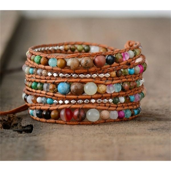 leather wrap bracelets dropshipping women graduated natural stones silver color beads multilayers bracelets wholesale y200730, Black
leather wrap bracelets dropshipping women graduated natural stones silver color beads multilayers bracelets wholesale y200730, Black