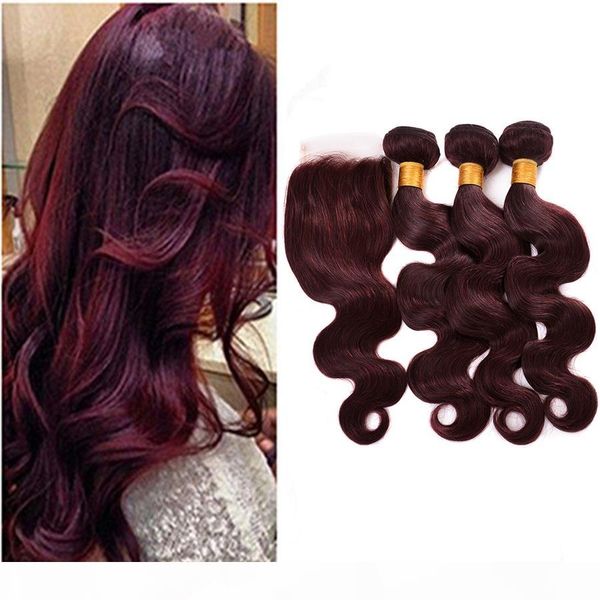 99j indian human hair bundles with lace closure 4pcs lot burgundy body wave hair with closure wine red hair bundles with closures, Black;brown
99j indian human hair bundles with lace closure 4pcs lot burgundy body wave hair with closure wine red hair bundles with closures, Black;brown