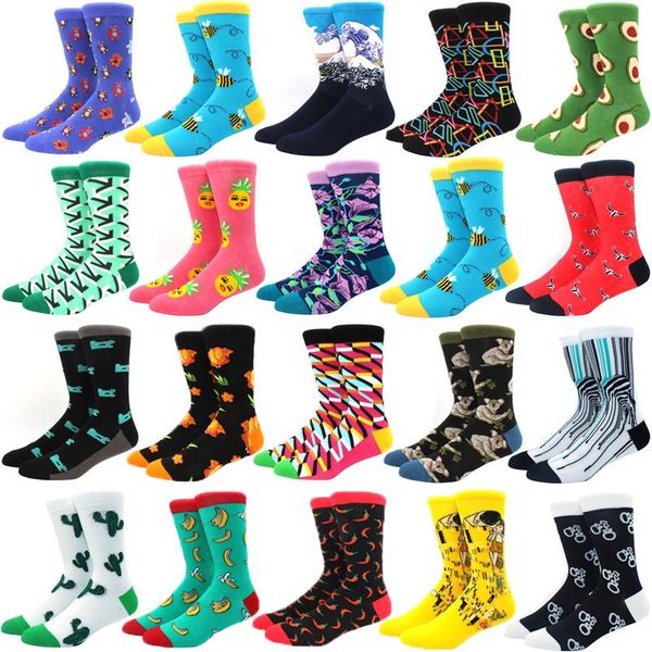 1 pair male cotton socks colored art socks multi pattern long designer streetwear happy funny skateboard men's dress sock, Black
1 pair male cotton socks colored art socks multi pattern long designer streetwear happy funny skateboard men's dress sock, Black