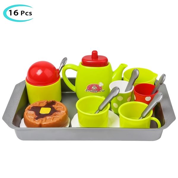 16pcs children pretend play restaura toy set coffee tea set diy kettle cup toy set kid kitchen plate game children gift girl boy y200428
16pcs children pretend play restaura toy set coffee tea set diy kettle cup toy set kid kitchen plate game children gift girl boy y200428