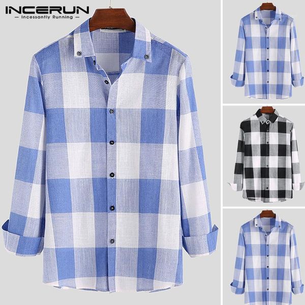 incerun fashion plaid casual shirt men long sleeve lapel streetwear 2020 leisure chic brand shirts camisass hombre s-5xl1, White;black
incerun fashion plaid casual shirt men long sleeve lapel streetwear 2020 leisure chic brand shirts camisass hombre s-5xl1, White;black