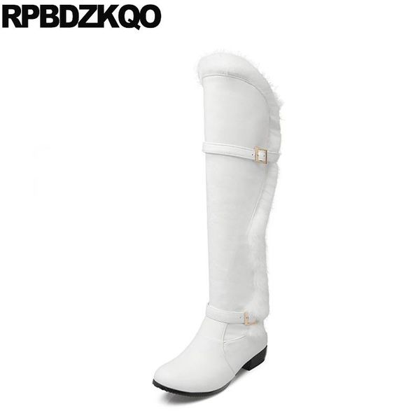 boots wide calf big size low heel elevator long waterproof snow women faux fur furry knee high white winter belts over the slip, Black
boots wide calf big size low heel elevator long waterproof snow women faux fur furry knee high white winter belts over the slip, Black