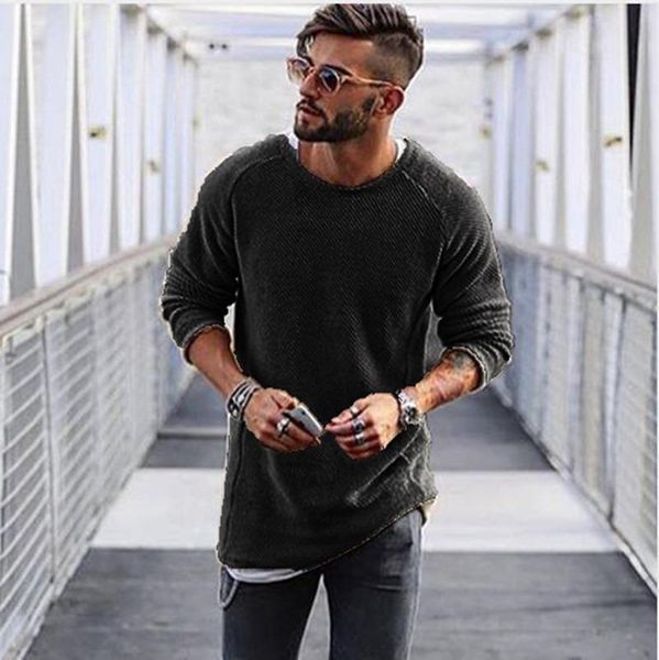 men's sweaters solid-color fashion european-american knit sweater round-neck long-sleeved blouse to keep out cold and warm, White;black
men's sweaters solid-color fashion european-american knit sweater round-neck long-sleeved blouse to keep out cold and warm, White;black