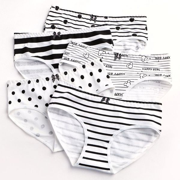 women's cotton mid-rise underwear comfortable girls briefs students black and white intimate stripe printing cute panties, Black;pink
women's cotton mid-rise underwear comfortable girls briefs students black and white intimate stripe printing cute panties, Black;pink