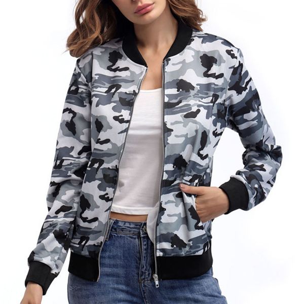 women's casual camo stretchy coat v neck zipper up denim with pockets outwear bomber jacket 2019 autumn, Black;brown
women's casual camo stretchy coat v neck zipper up denim with pockets outwear bomber jacket 2019 autumn, Black;brown