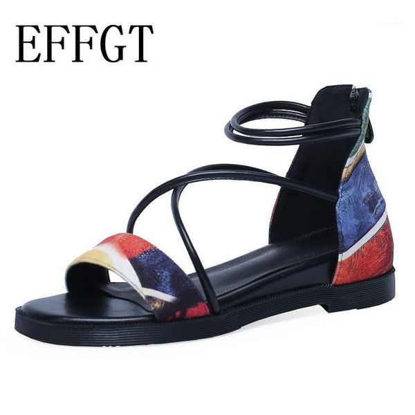sandals effgt 2021 shoes woman zip genuine leather women casual low heels wedges summer k531, Black
sandals effgt 2021 shoes woman zip genuine leather women casual low heels wedges summer k531, Black