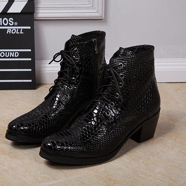 mens shoes high heels autumn winter male shoes black genuine leather cowboy boots mens crocodile botines hombre british style
mens shoes high heels autumn winter male shoes black genuine leather cowboy boots mens crocodile botines hombre british style