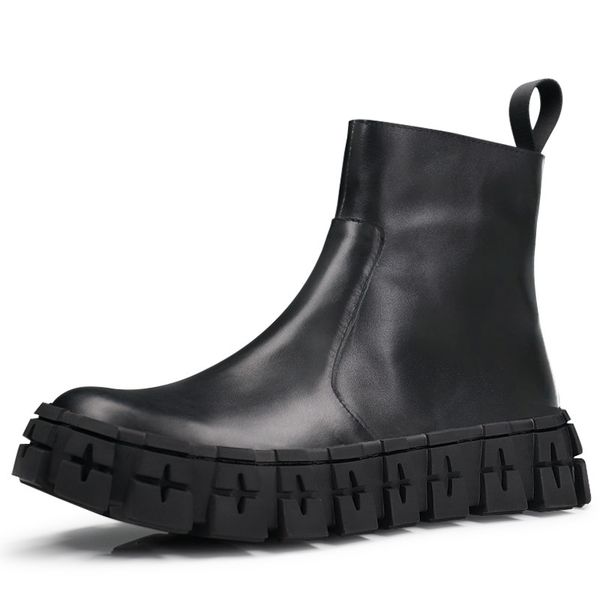 thick sole winter boot man slip on work boots genuine leather shoe f35d50, Black
thick sole winter boot man slip on work boots genuine leather shoe f35d50, Black