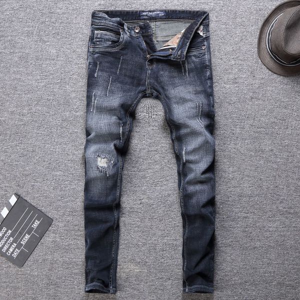 2021 new new men's designer brem fashion black streetwear thin color fit classic denim pants buttons 54bb, Blue
2021 new new men's designer brem fashion black streetwear thin color fit classic denim pants buttons 54bb, Blue