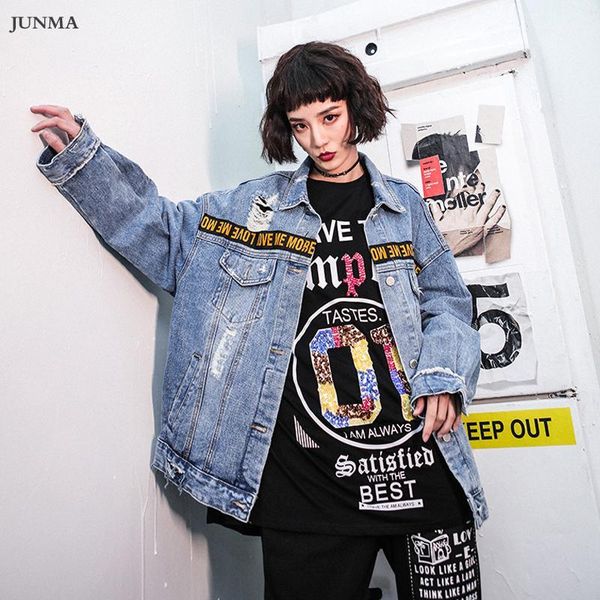bf harajuk loose denim jacket women embroidery jeans coat autumn hip hop hole single breasted jeans jacket casual women1, Black;brown
bf harajuk loose denim jacket women embroidery jeans coat autumn hip hop hole single breasted jeans jacket casual women1, Black;brown