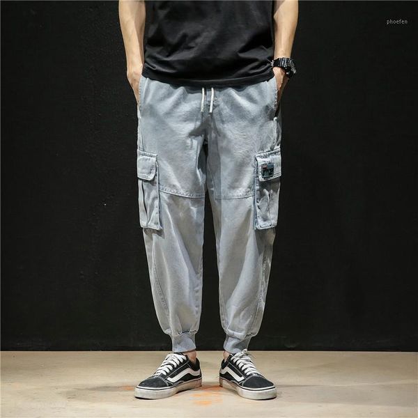2019 early autumn new korean men's loose elastic belt tooling pocket campus students solid color casual jeans1, Blue
2019 early autumn new korean men's loose elastic belt tooling pocket campus students solid color casual jeans1, Blue