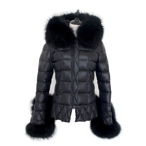brand new 2019 пуховики шуба зимы женщин parka черный большой реальный естественный енот меховой воротник теплый толстый белый утиный, Black
brand new 2019 пуховики шуба зимы женщин parka черный большой реальный естественный енот меховой воротник теплый толстый белый утиный, Black