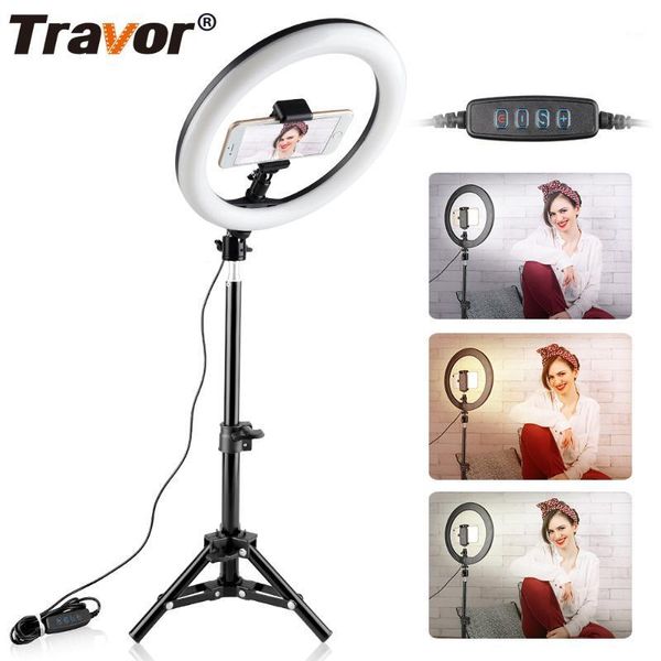 travor 10 inch selfie ring light 5500k with tripod stand for live stream makeup led deskring light mini led camera1
travor 10 inch selfie ring light 5500k with tripod stand for live stream makeup led deskring light mini led camera1