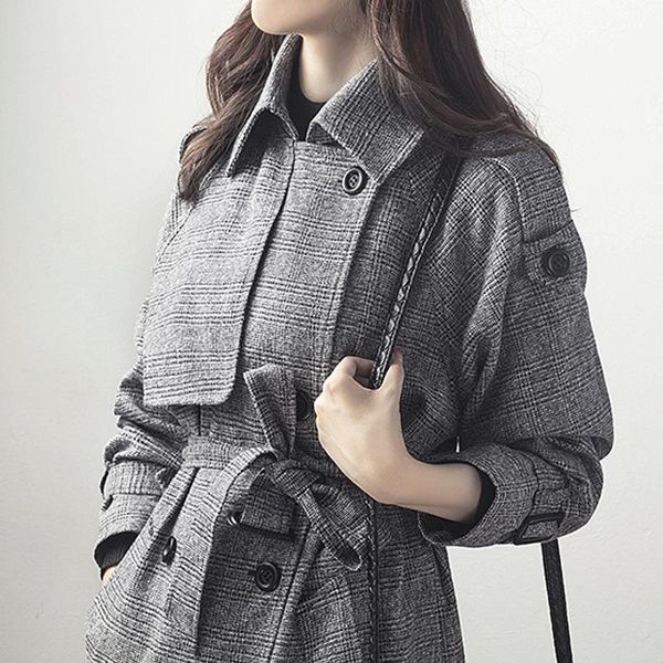 2019 autumn new plaid women trench coat long windbreaker europe america fashion trend double-breasted slim long trench plus size1, Tan;black
2019 autumn new plaid women trench coat long windbreaker europe america fashion trend double-breasted slim long trench plus size1, Tan;black