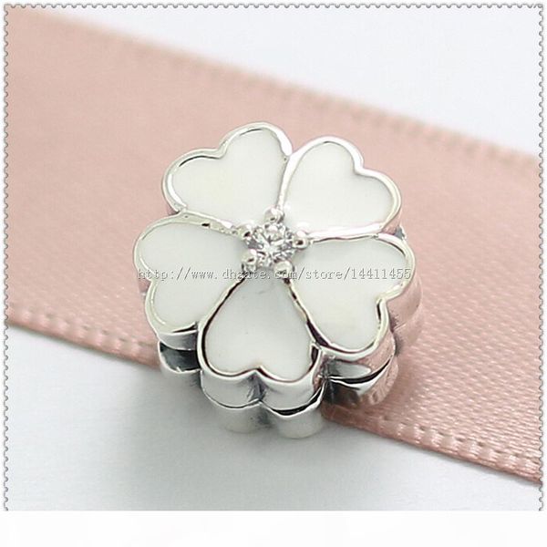 new 2016 spring 925 sterling silver primrose clip charm bead with white enamel and clear cz fits european jewelry bracelets & necklace, Black
new 2016 spring 925 sterling silver primrose clip charm bead with white enamel and clear cz fits european jewelry bracelets & necklace, Black