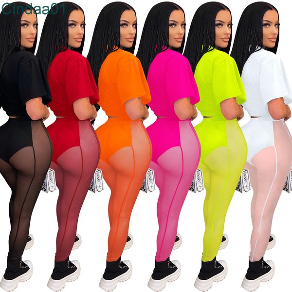 mesh two piece pants tracksuits 2022 women crew neck see through leggings fashion solid outfits, White
mesh two piece pants tracksuits 2022 women crew neck see through leggings fashion solid outfits, White
