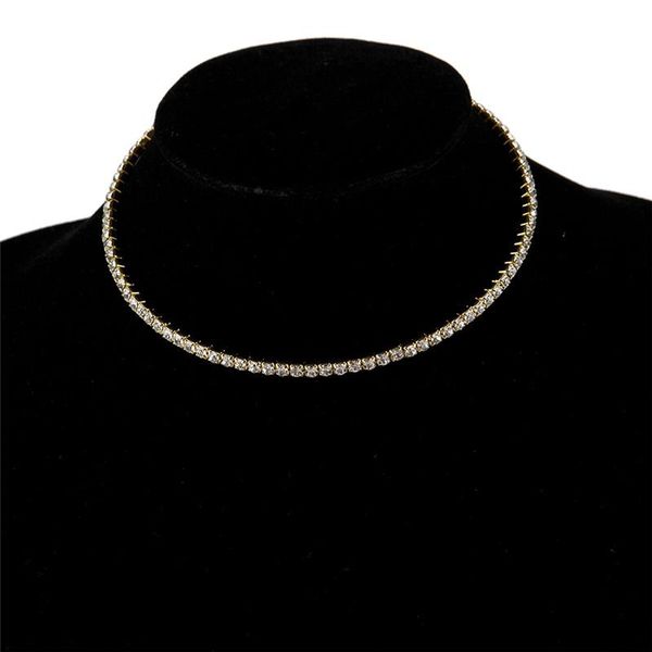 new crystal rhinestone choker necklace collar women gold color chain wedding jewelry accessories collier femme, Golden;silver
new crystal rhinestone choker necklace collar women gold color chain wedding jewelry accessories collier femme, Golden;silver