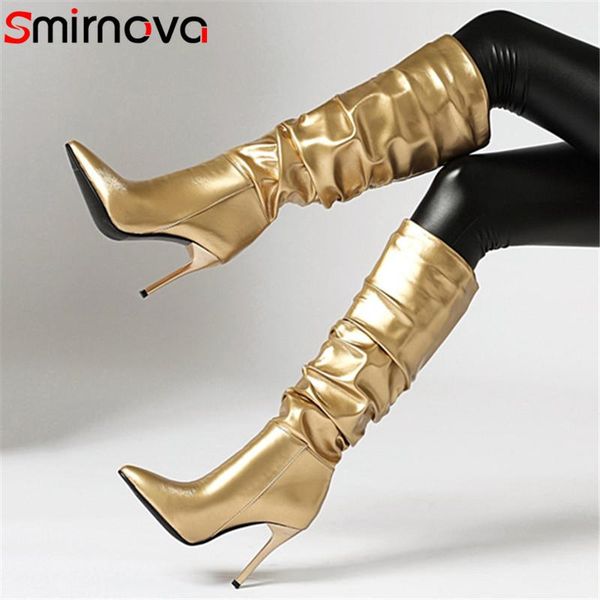 smirnova 2021 big size 43 knee high boots women pleated pointed toe thin high heel party prom shoes ladies long boots, Black
smirnova 2021 big size 43 knee high boots women pleated pointed toe thin high heel party prom shoes ladies long boots, Black