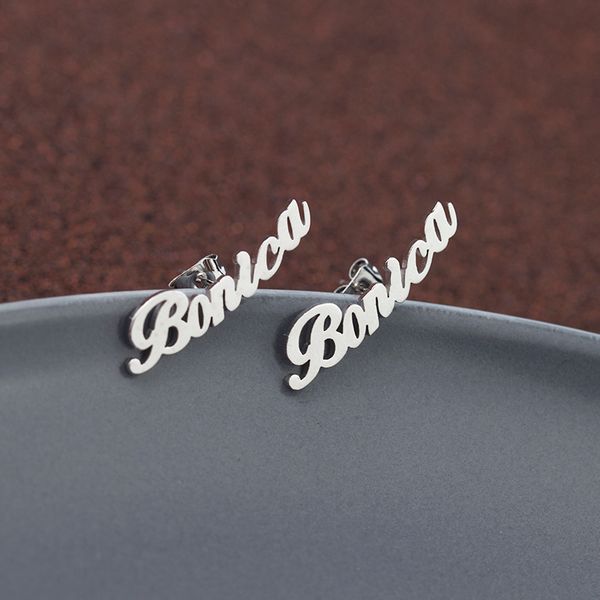 custom name earrings for women friend bff gift personalized initial brincos 2018 stainless steel gold stud earrings jewelry, Golden;silver
custom name earrings for women friend bff gift personalized initial brincos 2018 stainless steel gold stud earrings jewelry, Golden;silver
