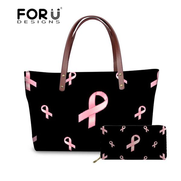 forudesigns 2pcs/set women handbags&wallet breast cancer awareness printing large shoulder bags ladies handle bag for female
forudesigns 2pcs/set women handbags&wallet breast cancer awareness printing large shoulder bags ladies handle bag for female