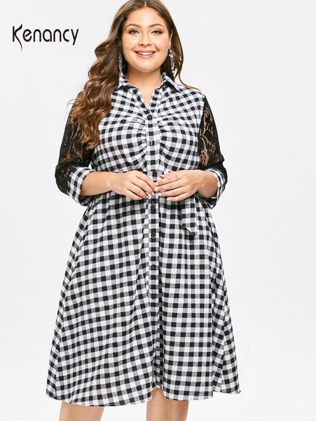 kenancy plus size plaid vintage dress women spring autumn lace insert checked vestidos mujer casual office lady work dresses1, Black;gray
kenancy plus size plaid vintage dress women spring autumn lace insert checked vestidos mujer casual office lady work dresses1, Black;gray