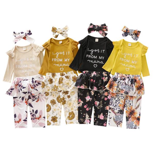 clothing sets infant baby girl pants suit, round neck long sleeve ribbed shirt ruffle hem skirt flower printed loose trousers, headband, White
clothing sets infant baby girl pants suit, round neck long sleeve ribbed shirt ruffle hem skirt flower printed loose trousers, headband, White