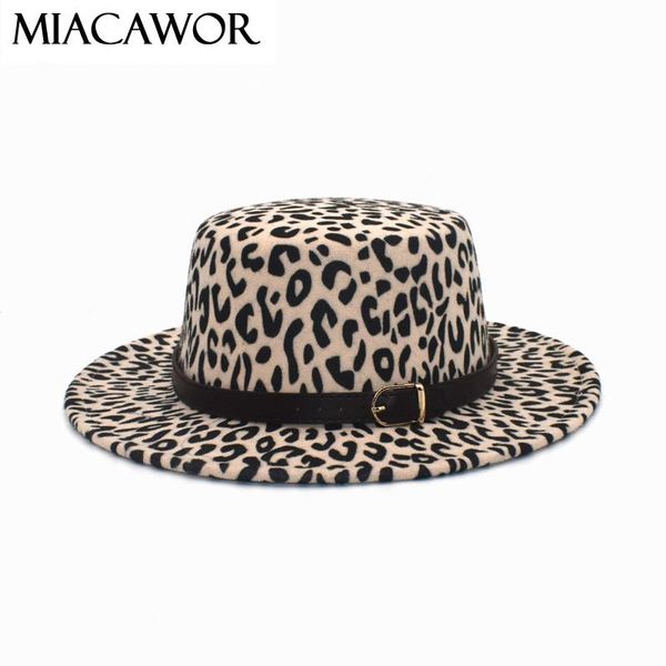 miacawor new leopard print fedoras hat women winter autumn wool flat hat wide brim belt bowler hats man jazz p26, Blue;gray
miacawor new leopard print fedoras hat women winter autumn wool flat hat wide brim belt bowler hats man jazz p26, Blue;gray