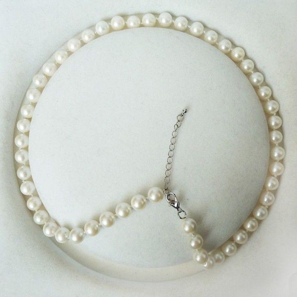 latest popular + 8mm round imitation pearl white color shell imitation pearl fashion necklace, Silver
latest popular + 8mm round imitation pearl white color shell imitation pearl fashion necklace, Silver