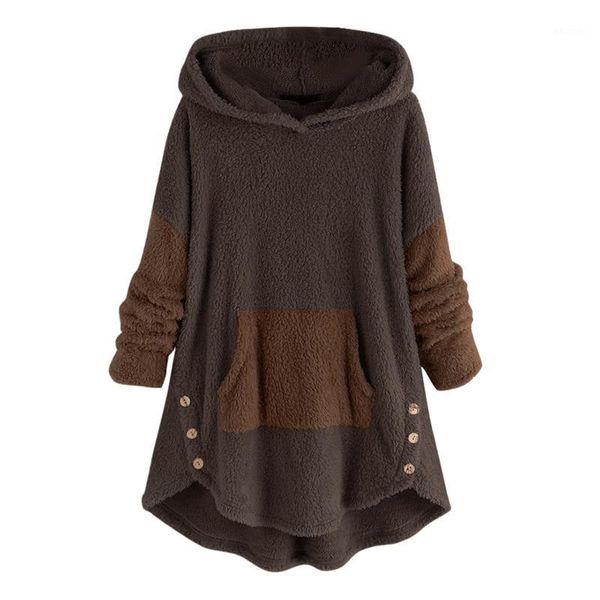 plus size plush hoodie women fleece asymmetrical button hem oversized hoodie pullover pocket pocket button winter clothes roupas1, White
plus size plush hoodie women fleece asymmetrical button hem oversized hoodie pullover pocket pocket button winter clothes roupas1, White