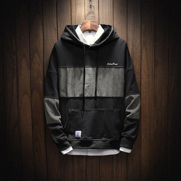 men's sweatshirts pocket pullover hoodies spring autumn patchwork men's korean version slim large size 2020 new hoodie men y, Black
men's sweatshirts pocket pullover hoodies spring autumn patchwork men's korean version slim large size 2020 new hoodie men y, Black