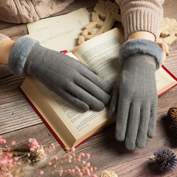 five fingers gloves mead velvet ladies winter windproof outdoor warmth imitation rex fur mouth plus thick cute casual, Blue;gray
five fingers gloves mead velvet ladies winter windproof outdoor warmth imitation rex fur mouth plus thick cute casual, Blue;gray