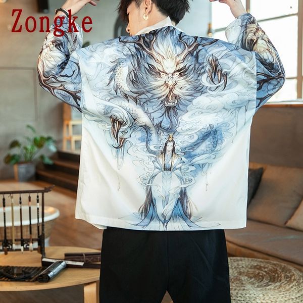 zongke 2020 new dragon print kimono cardigan casual shirt men slim fit japanese kimono men shirt male fashion blouse brand -5xl y0104, White;black
zongke 2020 new dragon print kimono cardigan casual shirt men slim fit japanese kimono men shirt male fashion blouse brand -5xl y0104, White;black