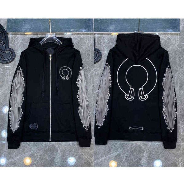 luxury classic designer fashion hoodies mens zipper ch horseshoe sanskrit cross print pullover hooded sweatshirts sweater woman loose jackts, Black
luxury classic designer fashion hoodies mens zipper ch horseshoe sanskrit cross print pullover hooded sweatshirts sweater woman loose jackts, Black