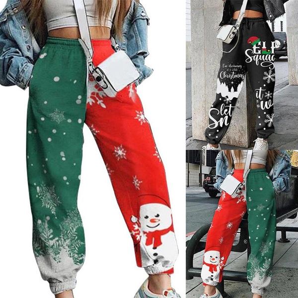 fashion women christmas snowflake printing sweatpants casual trousers outdoor casual loose warm trousers, Black;white
fashion women christmas snowflake printing sweatpants casual trousers outdoor casual loose warm trousers, Black;white