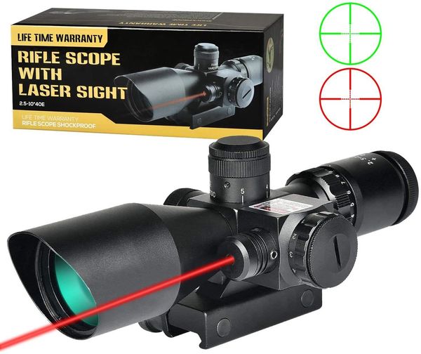 gun scopes illuminated mil-dot scopes 2.5-10x rifle dual with red laser & 20mm mounts 2 fnct
gun scopes illuminated mil-dot scopes 2.5-10x rifle dual with red laser & 20mm mounts 2 fnct