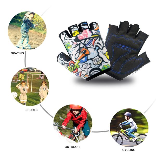 kids boys girls bicycle child bike cycling half finger outdoor riding skiing sport non slip breathable warm gloves, Blue;gray
kids boys girls bicycle child bike cycling half finger outdoor riding skiing sport non slip breathable warm gloves, Blue;gray