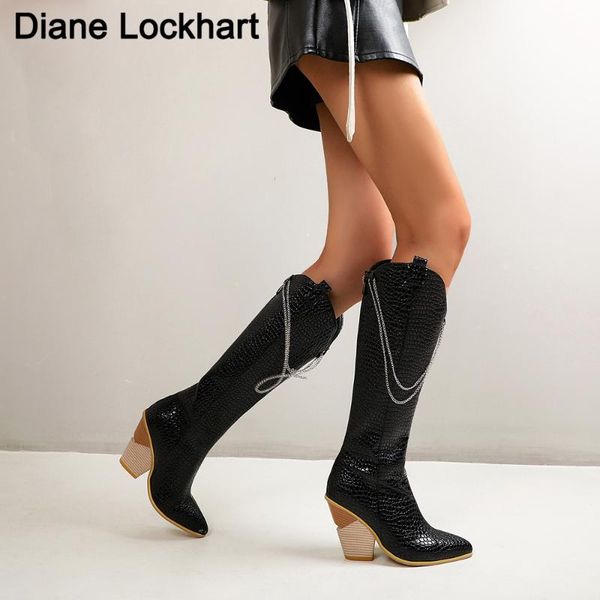 new ins women night club high heels wedges long boots lady western cowboy boot winter pointed toe knee thigh high botas, Black
new ins women night club high heels wedges long boots lady western cowboy boot winter pointed toe knee thigh high botas, Black