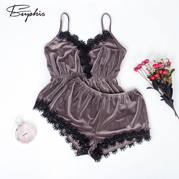 suphis women's pajamas sets brown velvet camis lace shorts 2 pieces female sleepwear nightwear pajama lj200822, Black;red
suphis women's pajamas sets brown velvet camis lace shorts 2 pieces female sleepwear nightwear pajama lj200822, Black;red