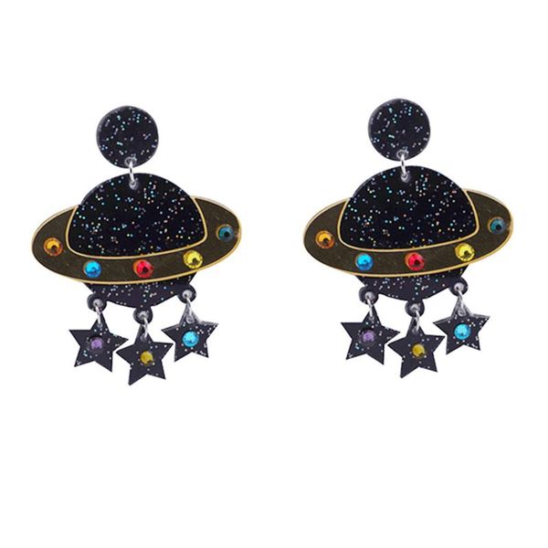 new fashion creative resin spaceship ufo acrylic earrings for women personality alien glitter drop dangle earrings party jewelry, Silver
new fashion creative resin spaceship ufo acrylic earrings for women personality alien glitter drop dangle earrings party jewelry, Silver